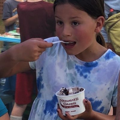 girl eating ice cream